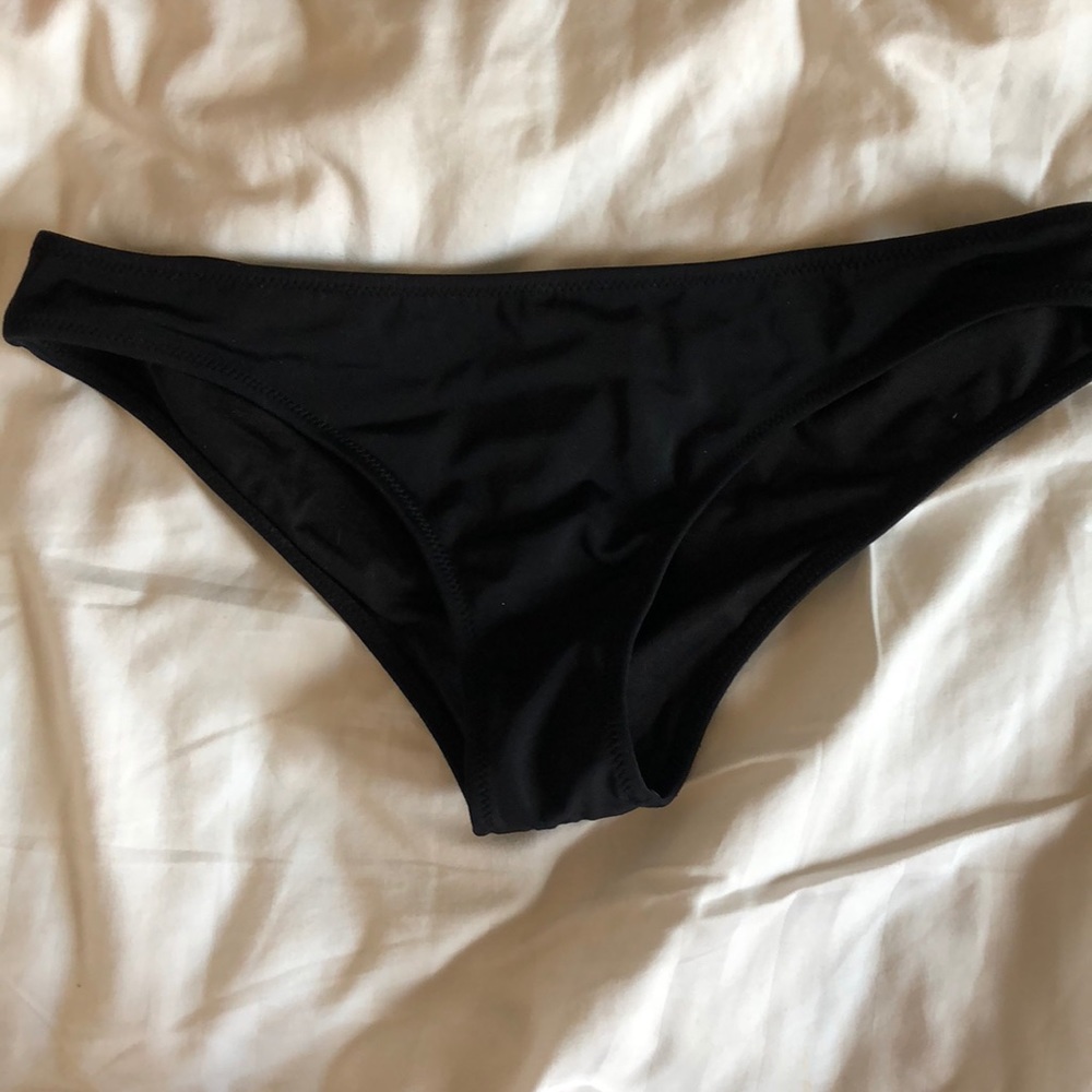 Black Victoria’s Secret bikini bottoms